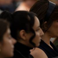 Students watching ceremony